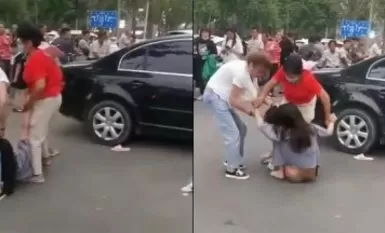 Menangkap seorang rogol yang memukul seorang perempuan simpanan di jalanan