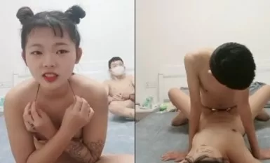娜扎头小萝莉制服诱惑，纹身小太妹跟小哥激情啪啪