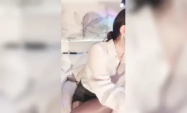 사정소녀 [약희(백희)] 악마의 모습 ~ 아름다운 백호 ~ 검은 실크 시스루 풋잡 ~ 사정 폭발 ~ 다양한 스타킹 (35)