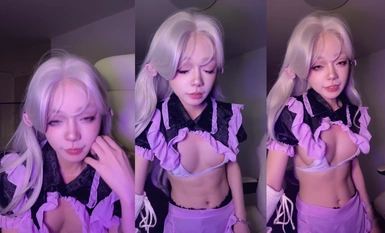 羚 精靈系尤物! cos女僕裝，美女道具自慰白漿直流，裸舞超頂! (1)