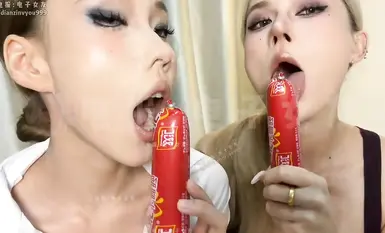 胆胆-双人浓妆加倍，你的有这么粗嘛？试着代入一下吧～合拍的双人阿黑颜。