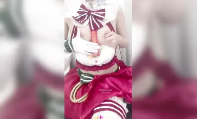 網紅極品白虎福利姬【初戀小安】cos自慰 (5)