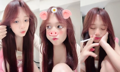 Vixen yang menggoda_Berwajah bayi, berpayudara besar, gadis cantik dengan wajah muda dan payudara lembut, tarian bogel dan melancap (9)