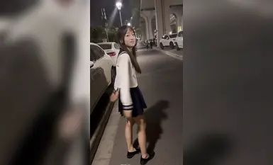 网红高颜值美少女团队【西萌工作室】学生嫩妹【涵涵小泪】深夜街头户外露出JK情趣制服诱惑(2)