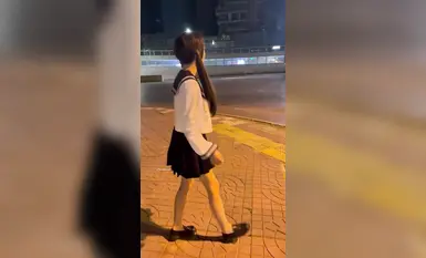 网红高颜值美少女团队【西萌工作室】学生嫩妹【涵涵小泪】深夜街头户外露出JK情趣制服诱惑(2)