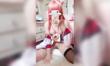 雙馬尾大奶白虎蘿莉美女【喵嗚小桔】JK水手服情趣誘惑 道具自慰視頻福利 (11)