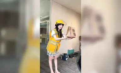 足模摄影福利【青柠映画】邻家清纯少女【阿慌】JK外卖员