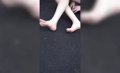 足モデル撮影特典 [ライムフィルム] 純粋で無邪気な隣の女の子 [ア・ホアン] ラインストーン付き白ソックス (1)