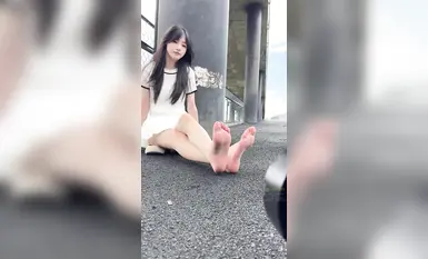 足モデル撮影の特典 [ライムフィルム] 純粋で無邪気な隣の女の子 [ア・ホアン] ラインストーン付き白ソックス (2)