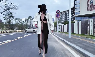 網紅人氣露出女神【cikaimoon】城市街頭露出 從白天到黑夜，大叔們看得流口水 (2)