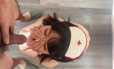 北京石景山北方工业大学大二美女，她又来了，护士套装来袭(1)