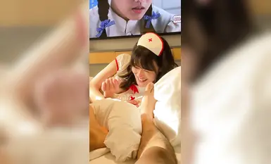 北京石景山北方工业大学大二美女，她又来了，护士套装来袭(4)