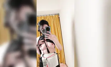 推特網紅反差眼鏡娘 【奶咪Anaimiya】中華小黑貓電棒