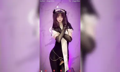 トップクラスの若手女性ダンサー兼AV女優[ベイ・リルオ]の最新公開：Douyinでコスプレイヤー風のダイナミックなヌードダンス（4）。