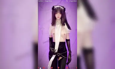 トップクラスの若手女性ダンサー兼AV女優[ベイ・リルオ]の最新公開：Douyinでコスプレイヤー風のダイナミックなヌードダンス（4）。