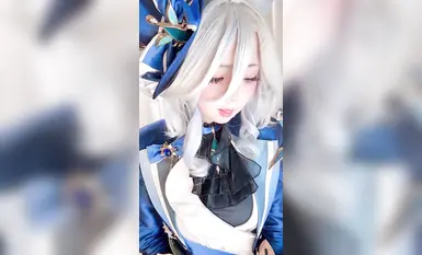 Kawaii COS contrast blogger [chuchu_n] Large-scale super cute girl, purple violet to the point of flowing white fluid (2)