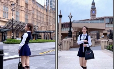 秀蓮の超人気女神「王心瑶」最新ハイライト超美麗青学生服黒絹長脚美乳美顔HD 1080P版