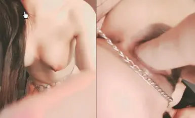Isang cute na batang babae na may malalaking mata, isang sexy na dyosa na modelo ng figure, isang twerking malaking asno at finger fingering, at isang mainit na sayaw sa itim na medyas
