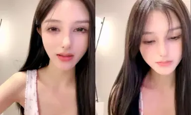 슈퍼 아름다운 그물 붉은 얼굴 여신 소녀, 섹시한 흰색 실크 비키니, 몸 최고, 지상 생물 의자 클로즈업 흰색 호랑이 구멍