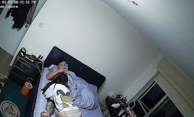 Hacking the home camera to take pictures of the face ceiling - the most beautiful girl being raped by a tattooed socialite sequel (1)