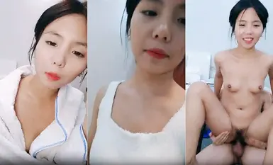 好久不見的短發妹子，先洗澡擦乾凈，在椅子上女上位無套啪啪，換個姿勢傳教到床上射在肚子上