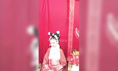 高端ACG業界女神爆機少女▌喵小吉▌珍品T3會員《玉兔迎春》紅紅火火M腿掰穴獻禮 賀慶新春 珍藏必備爆贊!