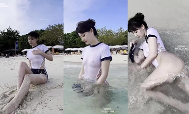 自帶光環的頂流女神-阿朱 女神4月最新泰國海島旅拍作品