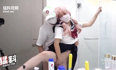 (วัสดุดั้งเดิม) (ml-4) (20230618) สาวน่ารักเสือขาวสีชมพู jk ได้รับระยำบ้าในห้องน้ำ - ลูกแมวซากุระ