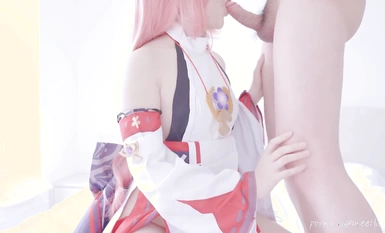 Cosplay Dewi Harimau Putih peringkat siling "Mi Hutao" Genshin Impact "Yale Shenzi: Rekod Misteri Fox Fairy Gongji" Gongji-sama akhirnya mendedahkan ekor musangnya