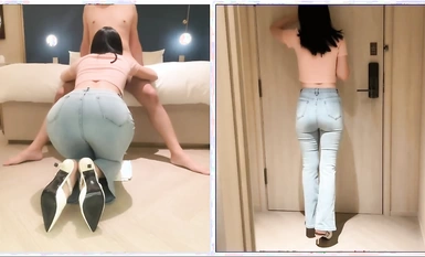 ⭐Jeans Goddess⭐ เทพธิดาแห่งยีนส์ในประเทศที่หายาก! การนอกใจสามีซึ่งภรรยามีชู้รั่วไหลออกมาร่างกายเหมือนหยกของเธอสวยมาก! ร่างกายที่ร้อนแรงและสมบูรณ์แบบ หน้าอกสวย และหีอันอ่อนโยนระยำจนขาอ่อนแรง