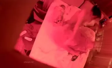 一对夫妇带着两个娃，趁两个娃睡着的空隙，忍不住做爱
