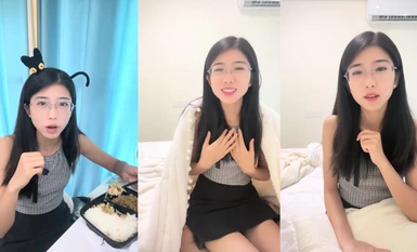 Stoking dan cermin mata berkaki panjang, adik menawan Diandian 520 koleksi 20 jam (1)