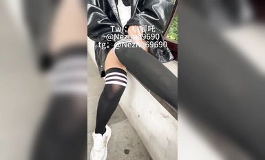 Ang pinakamahusay na Twitter beauty college student [Xiao Nezha] high-end VIP group benefits, malakihang koleksyon ng exposure sa paaralan at sa labas (1)