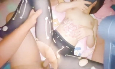 Busty beauty with black stockings [a little pussy] big breasted white tigre pink abalone ay creampied na walang condom ng kanyang kapatid sa bahay