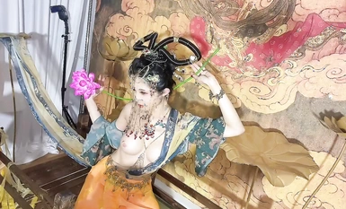 超爆款推特女神『鈦合金TiTi』最新內部私拍_極品玉妃旗袍_爆乳近景_露點露臉(3)