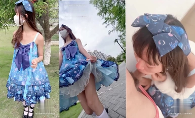 Soft Bunny (Lt74523412) Blue dress Lolita stairwell burst fuck inside shot