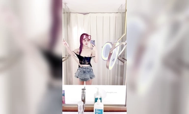 액면가 몸 천장, 최고급 작은 년 〖나나 러브 하우스〗 셀프 컨디셔닝, 토끼 꼬리를 입은 분홍색 작은 국화, 스타킹 긴 다리 유혹 가득 (3)