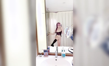 액면가 몸 천장, 최고급 작은 년 〖나나 러브 하우스〗 셀프 컨디셔닝, 토끼 꼬리를 입은 분홍색 작은 국화, 스타킹 긴 다리 유혹 가득 (3)