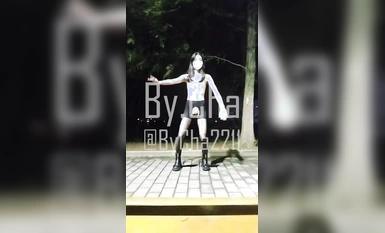 重磅2024新年大禮包！戶外極限挑戰天花板，推特紅人【查小理-吳晗】-深夜黑絲鍛煉功夫