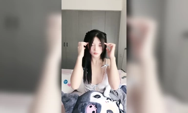 Millet Porridge_Super cute little pineapple college graduate yellow podcast, big meat stick pumping pussy (2)