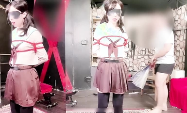 Ang contrasting pure girl 〖Lewdyumi〗 SM training, rope bondage, forced orgasm, sex, whipping, intercourse, super slutty little slut!