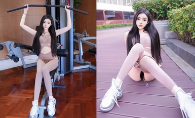 Napakagandang goddess showman model na Long Xueer na panlabas na customization