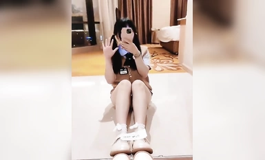 Twitter Lolita [สาวน้อยไม่สูง] ภาพถ่ายส่วนตัวที่น่ารักมีผิวสีครีมหน้าอกใหญ่และหีสีชมพูข้างนอกเธอเป็นเด็กดีในสายตาของครูและเพื่อนร่วมชั้น แต่ที่บ้านเธอเป็นผู้หญิงเลวตัวน้อย (3)