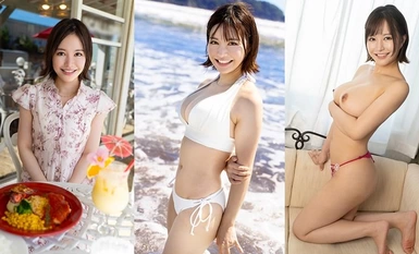 328HMDNV-694[整洁清纯的年轻女性播音员类型]剪短的年轻妻子，27 岁，长相酷似 Natsuko Sanxx，与她不忠的情人一起逃到夏日的海边最佳调情和 Nakadashi 性爱的有夫之妇，拥有美丽的脸庞、动听的声音和优美的身材[夏日的回忆......]。