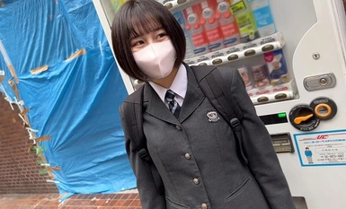 [モザイク破壊]534POK-054 顔出し【個人撮影】激レア_黒パンストの制服女子とハメ撮り_SNSで知り合った美脚娘に種付SEX