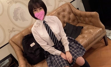 [モザイク破壊]534POK-054 顔出し【個人撮影】激レア_黒パンストの制服女子とハメ撮り_SNSで知り合った美脚娘に種付SEX