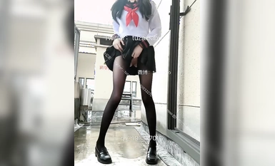 트위터 21만 파우더 극한 미소녀 조류 불어 로리 공주 [토끼 새끼 사랑 물총] 구독 개인 촬영, 캔 소금 캔 달콤한 모든 종류의 유니폼 사람들 앞에서 야외 노출 소품 Ziwei (6)