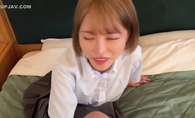 모자이크 파괴] 534POK-047 [개인 촬영] 키 큰 거유 교복 미소녀와 아빠 생활 _ 싫어하는 여자에게 생 질내 사정 2회 연속 질내 사정