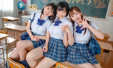 [Mosaic Destruction] STARS-308 Trio gadis paling cantik di sekolah itu mendengar bahawa guru pelatih mempunyai batang besar dan mengadakan harem pacaran 4P di seluruh sekolah.