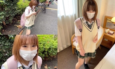 534CRT-045 18時間着用【個人撮影】低身長でデカ乳デカ尻の赤パンツちゃん_茶髪の美少/女と割り切り
